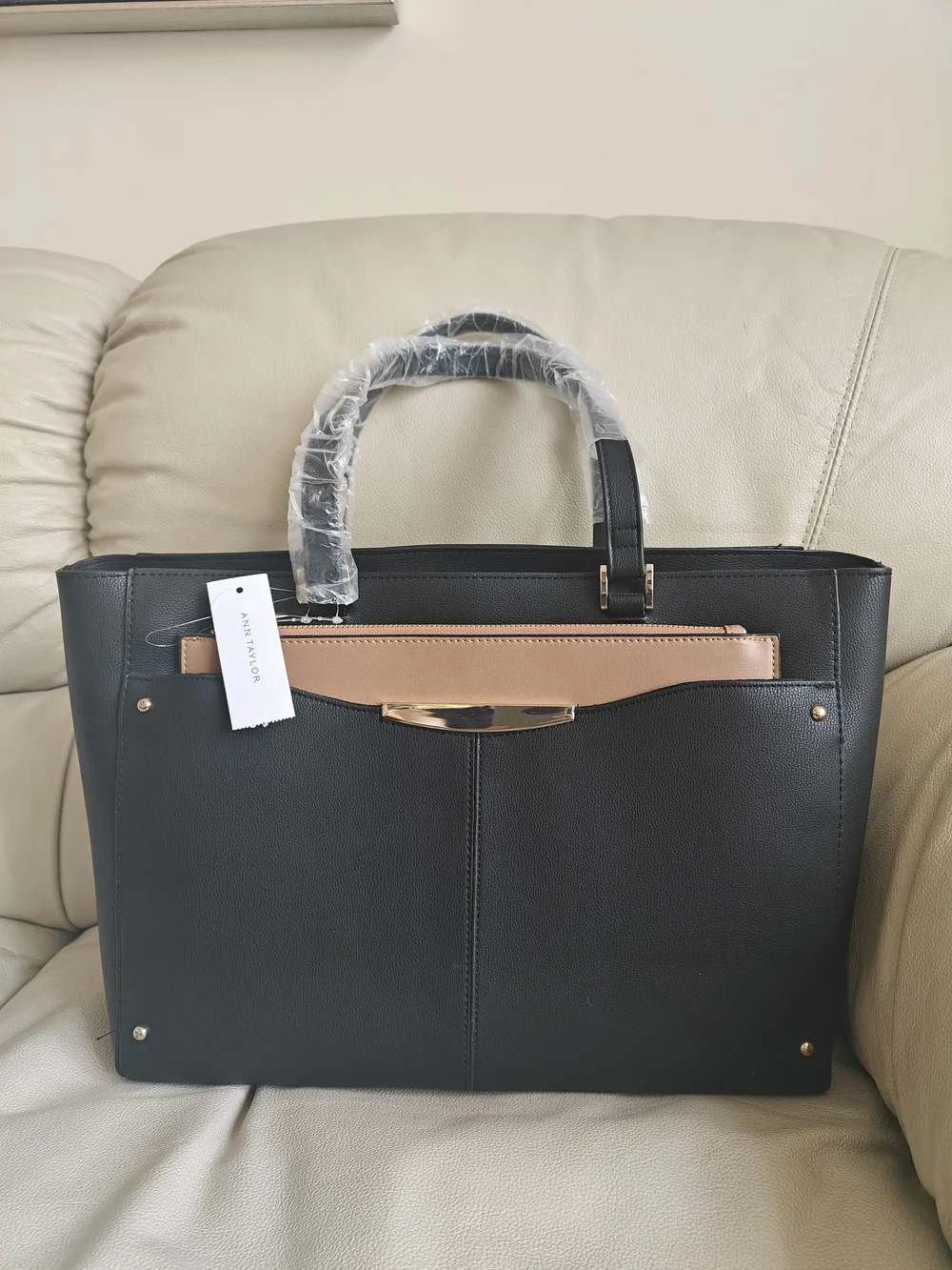 Ann Taylor Black Tote Bag NWT